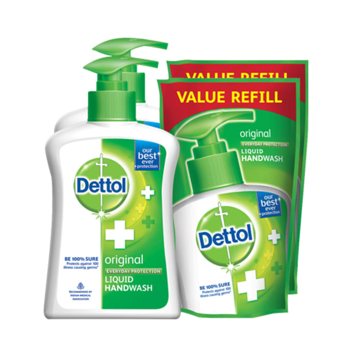 Dettol original liquid handwash - 200 ml with free liquid handwash - 175 ml (any variant)